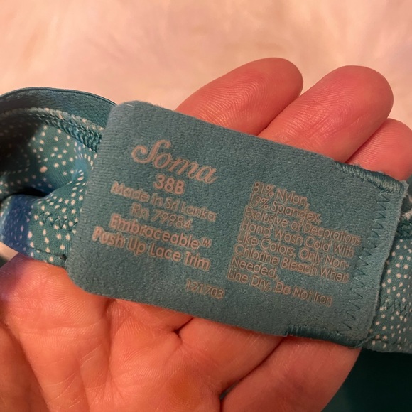 Soma 38B green push-up lace trim - Picture 3 of 5